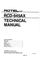Rotel RCD-945AX - Technical manual 